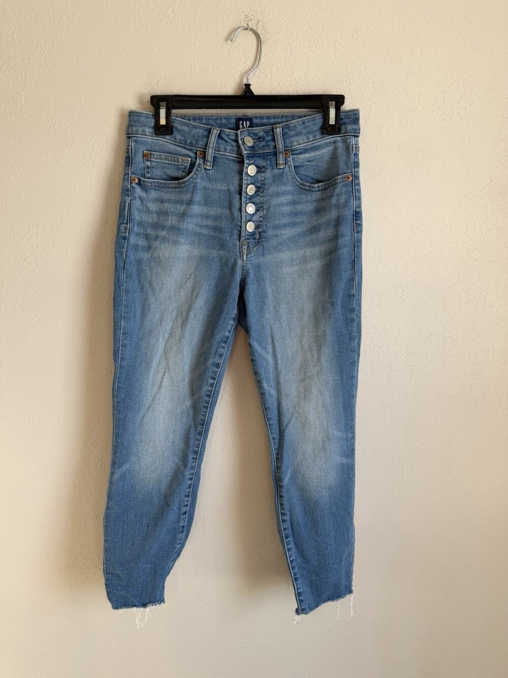Gap Denim Curvy True Skinny Mid Wash Denim Button Fly High Rise Jeans Womens 6P